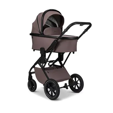 Kombi-Kinderwagen, MOON, Braun – Besonderheit: extra breite Babywanne bietet viel Platz und Bewegungsfreiheit