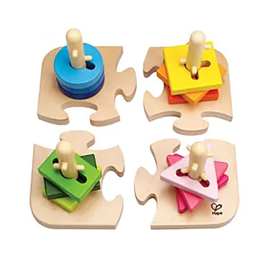 Holzpuzzle, Hape, Mehrfarbig – Besonderheit: 16-teiliges Puzzle