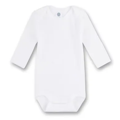 Langarmbodys, Sanetta, Weiß – Besonderheit: Feinripp-Qualität aus 100% Organic Cotton