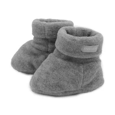 Babyschuhe, MaxiMo, Grau – Besonderheit: aus weichem Fleece