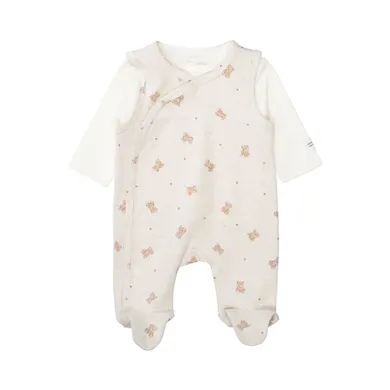 Strampler, STACCATO, Beige – Besonderheit: Set bestehend aus Strampler und Langarmshirt