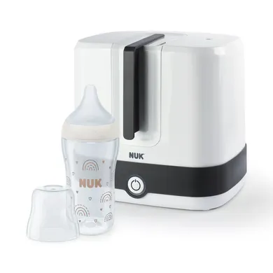 Vaporisatoren, NUK, Weiß – Besonderheit: inklusive 1x NUK Perfect Match Babyflasche mit Temperatur Control (260ml, ab 3 Monate), 1x Flaschenzange, 1x Zubehörkorb, 1x Gitter und 6x herausnehmbare Stäbe