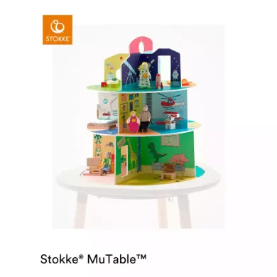 Kindersitzgruppen, STOKKE, Mehrfarbig – Besonderheit: Szenario als Ergänzung zum MuTable Bricks Tower/Spieltisch von Stokke