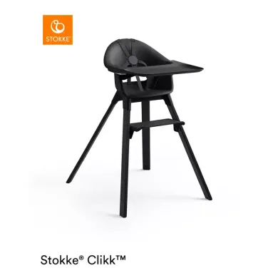 Treppenhochstühle, STOKKE, Schwarz – Besonderheit: mit Tray und Sicherheitsgurt