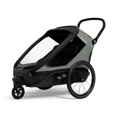 Fahrradanhänger, hamax, Grün – Besonderheit: schneller und intuitiver Moduswechsel zwischen Fahrradanhänger, Kinderwagen, Joggingwagen und Schlitten