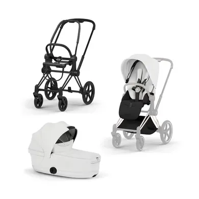 Kinderwagen Komplettsets, cybex PLATINUM, Beige – Besonderheit: Set bestehend aus Rahmen, Babywanne und Sitzpaket
