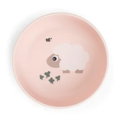 Kinderteller, done by deer, Pink – Besonderheit: rutschfester Boden
