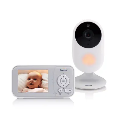 Video Babyphone, Alecto baby, Weiß – Besonderheit: klarer Blick auch bei Dunkelheit dank Infrarot-Nachtsicht