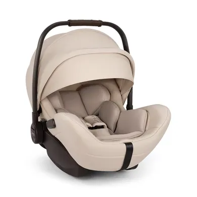 Babyschalen 0-13 kg, Gruppe 0+, nuna, Beige – Besonderheit: zweifach verstellbarer Neigungswinkel, darunter eine flache 157°-Liegeposition