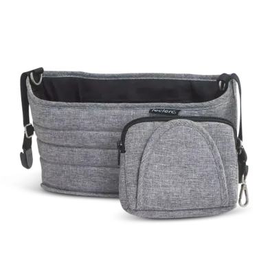 Kinderwagen Taschen, leclercbaby, Grau – Besonderheit: einfache Befestigung am Kinderwagen