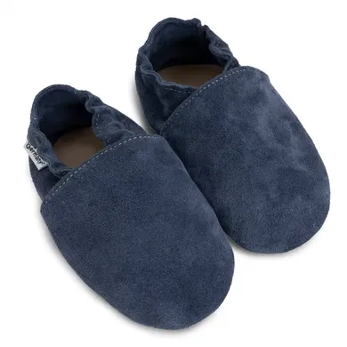 Krabbelschuhe, HOBEA, Blau – Besonderheit: handgefertigt in der EU