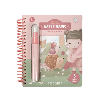 Malen & Kneten, LITTLE DUTCH, Pink – Besonderheit: mit weißen Ausmalkarten & Stift, der mit Wasser gefüllt wird