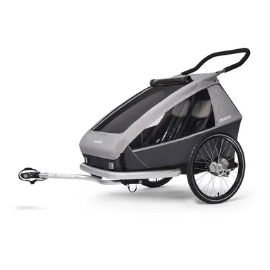 Fahrradanhänger, Croozer, Grau – Besonderheit: Croozer AirPad® Federung