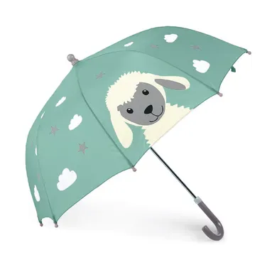 Kinderregenschirme, Sterntaler, Weiß – Besonderheit: mit Schäfchen-, Wolken- und Sternchen-Motiven