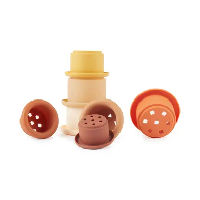 Stapelbecher, bieco, Braun – Besonderheit: 7 Becher und unterschiedlichen Farben