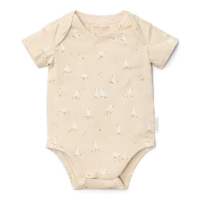 Kurzarmbodys, LITTLE DUTCH, Beige – Besonderheit: aus hochwertigem Bio-Baumwoll-Mix
