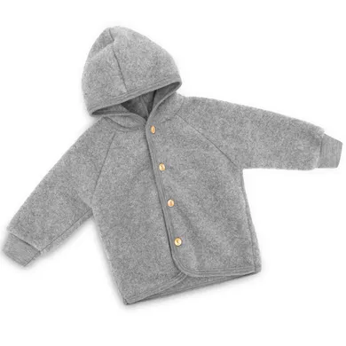 Sweat-, Fleece- & Strickjacken, ENGEL, Grau – Besonderheit: mit 4 Holzknöpfen