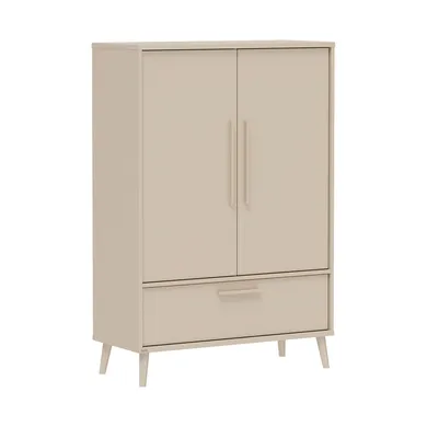 2-türige Kleiderschränke, PAIDI, Beige – Besonderheit: 2 Türen, 1 Schublade, 1 Mittelwand, 2 Einlegeböden, 1 Kleiderstange