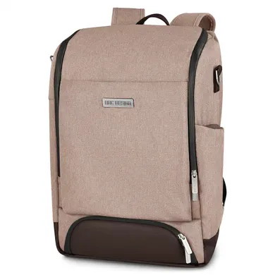Wickelrucksäcke, ABC DESIGN, Beige – Besonderheit: inkl. Flaschenhalter, Wickelunterlage, Utensilien-Tasche und Universal-Befestigung