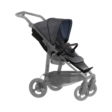 Sportsitze, tfk, Grau – Besonderheit: komfortabler und atmungsaktiver XXL Sitz für tfk pro, mono 3 oder mono 4 Kombi-Kinderwagen