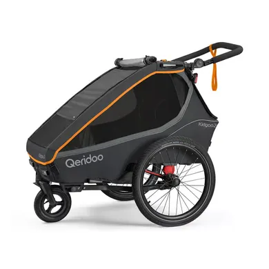 Fahrradanhänger, Qeridoo, Orange – Besonderheit: High-End-Reifen von Schwalbe
