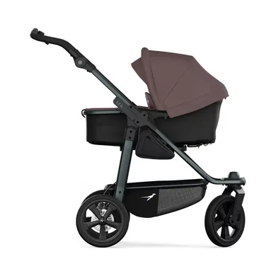 Kombi-Kinderwagen, tfk, Braun – Besonderheit: Wanne mit großer Liegefläche