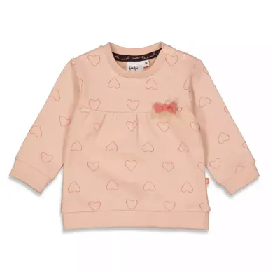 Pullover & Sweatshirts, FEETJE, Pink – Besonderheit: mit Schleife und Herzen-Allover-Print