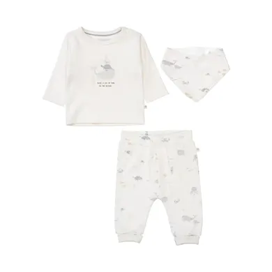 Langarmshirts, STACCATO, Weiß – Besonderheit: Set aus Langarmshirt, Hose und Dreieckstuch