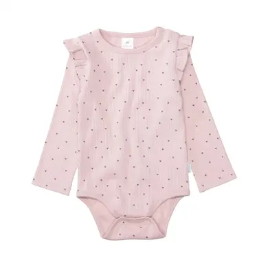 Langarmbodys, LITTLE ONE, Pink – Besonderheit: aus 95% Baumwolle
