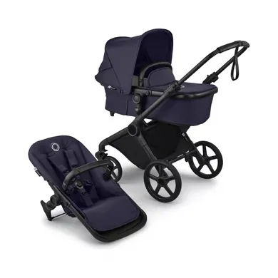 Kombi-Kinderwagen, bugaboo, Blau – Besonderheit: ergonomischer, wendbarer und verstellbarer gepolsterter Sitz