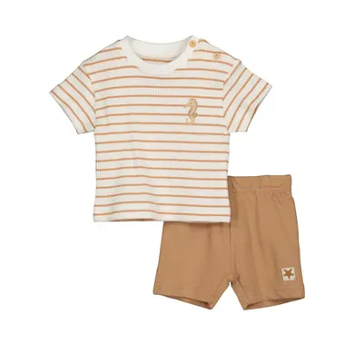 Kurzarmshirts, blue seven, Weiß – Besonderheit: Set aus Kurzarmshirt und kurzer Shorts