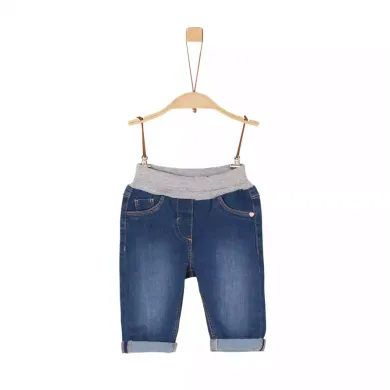 Lange Hosen, s.Oliver, Blau – Besonderheit: elastisches Umschlagbündchen