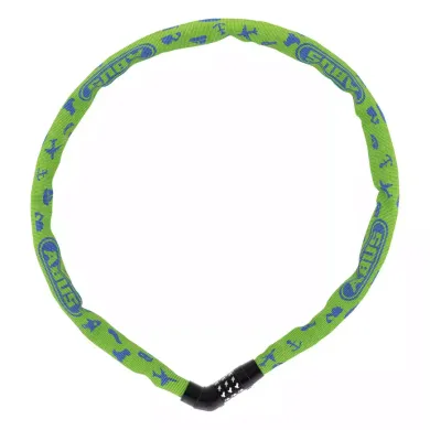Fahrradfahren mit Kind, ABUS, Grün – Besonderheit: 4mm starke Vierkantkette aus Spezialstahl
