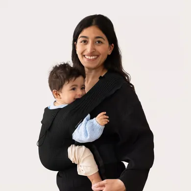 Babytragen, FLYBABY, Schwarz – Besonderheit: flexibel anpassbar und komfortabel