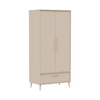 2-türige Kleiderschränke, PAIDI, Beige – Besonderheit: 2 Türen, 1 Schublade, 1 Mittelwand, 4 Einlegeböden, 2 Kleiderstangen