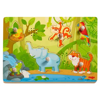 Holzpuzzle, HABA, Mehrfarbig – Besonderheit: 6 leicht zu greifende Puzzle-Teile