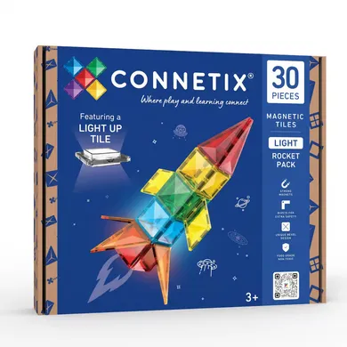 Bausteine, Connetix, Blau – Besonderheit: magnetische Bausteinen, darunter Quadrate, Rechtecke, Dreiecke und Rauten