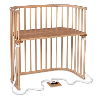 babybay, Beige – Besonderheit: hohe Bauweise und stufenloser Höhenverstellung