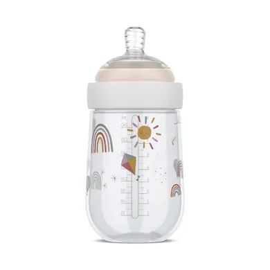 Babyfläschchen, MEPAL, Transparent – Besonderheit: spiralförmiges Design verhindert Verstopfungen