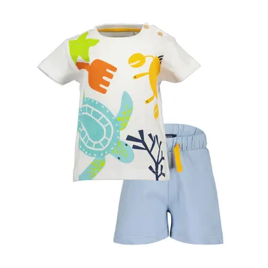 Kurzarmshirts, blue seven, Weiß – Besonderheit: Set aus Kurzarmshirt und kurzer Shorts