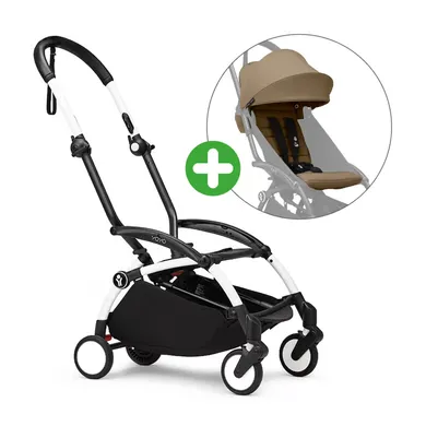 STOKKE, Braun – Besonderheit: Set bestehend aus YOYO³ Gestell und YOYO³ 6+ Textil-Set