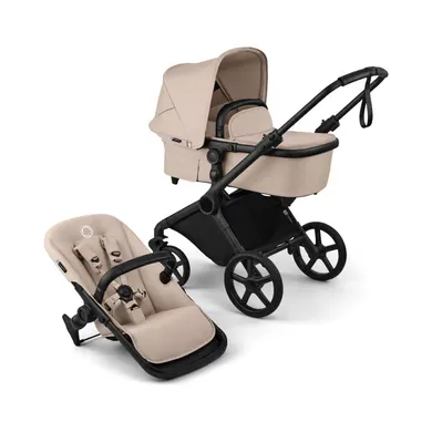 Kombi-Kinderwagen, bugaboo, Beige – Besonderheit: ergonomischer, wendbarer und verstellbarer gepolsterter Sitz