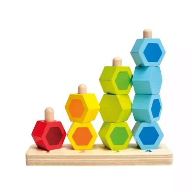 Holzspielzeug, Hape, Mehrfarbig – Besonderheit: 11-teiliges Stapelpuzzle