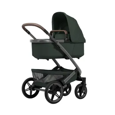 Kombi-Kinderwagen, JOOLZ, Grün – Besonderheit: geeignet für jedes Gelände dank 2 stufiger Federung & großer Reifen