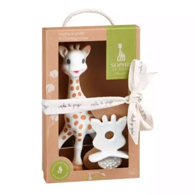 SOPHIE GIRAFE, Mehrfarbig – Besonderheit: mit Lebensmittelfarbe bemalt