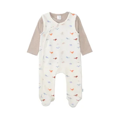 Strampler, LITTLE ONE, Weiß – Besonderheit: Set bestehend aus Strampler und Langarmshirt