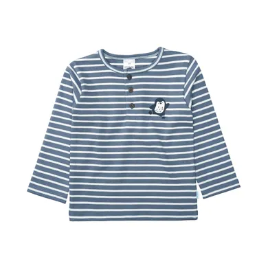 Langarmshirts, LITTLE ONE, Blau – Besonderheit: aus 95% Baumwolle
