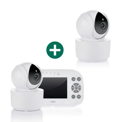 Video Babyphone, reer, Weiß – Besonderheit: Set aus Video-Babyphone und 2 Kameras