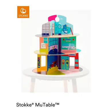 Kindersitzgruppen, STOKKE, Mehrfarbig – Besonderheit: Szenario als Ergänzung zum MuTable Bricks Tower/Spieltisch von Stokke