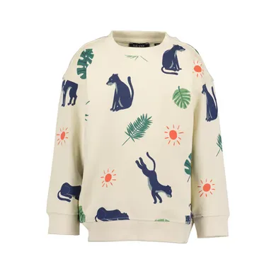 Pullover & Sweatshirts, blue seven, Beige – Besonderheit: aus 100% Baumwolle